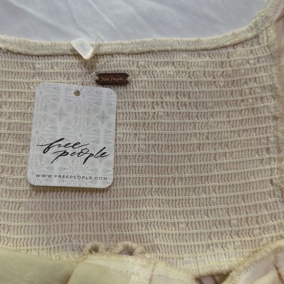 Free People ivory denim dress size M - Picture 5 of 9